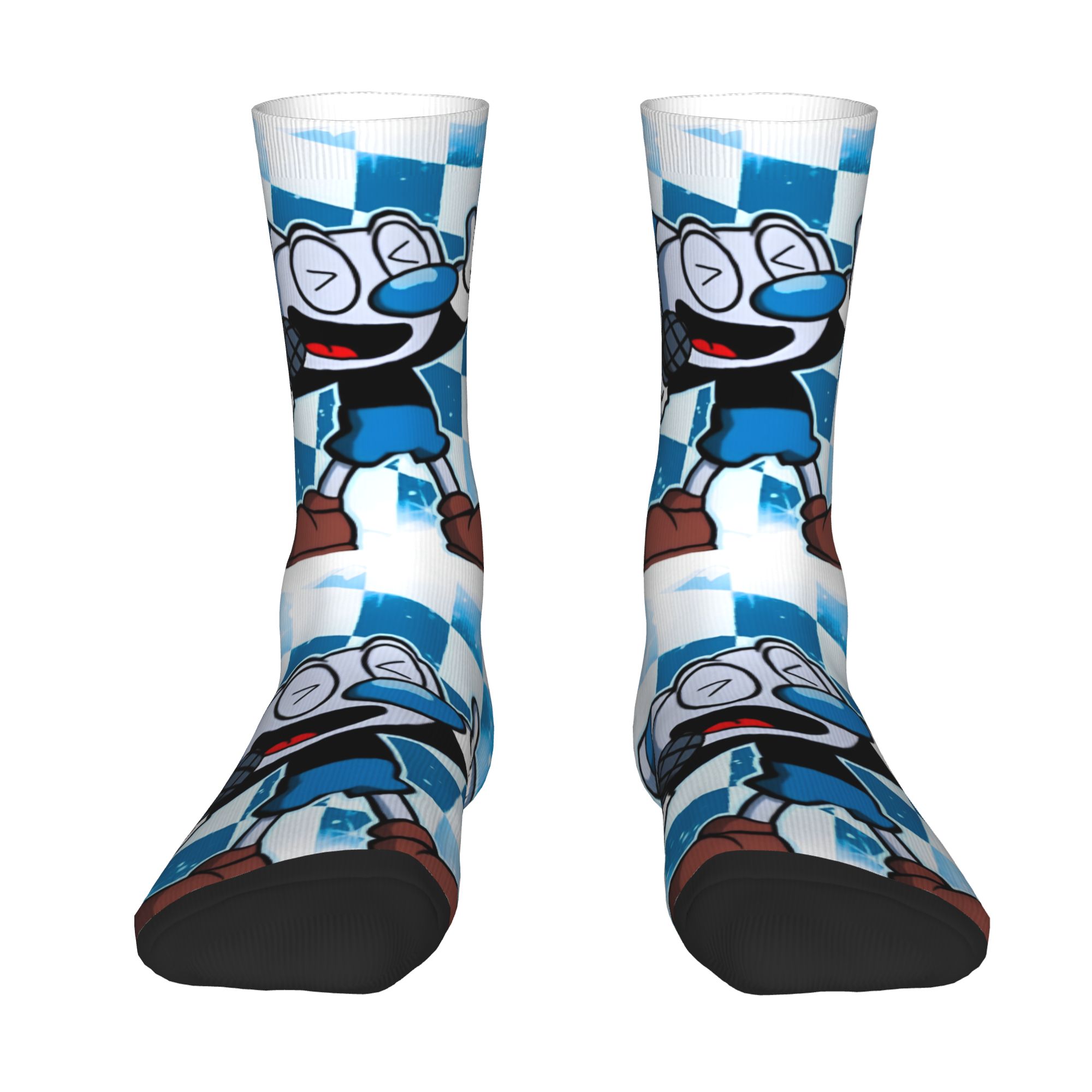 Dress Sock Men - Calzini Personalizzati Cuphead e Mugman per